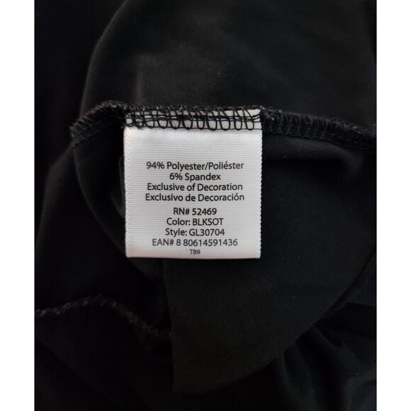 George Womens Black Short Sleeve Surplice Top Size L 12-14 - Picture 4 of 4